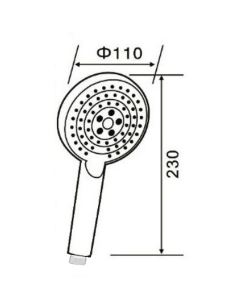 Душевая лейка Orange O-Shower OS03w, 3 режима, белый